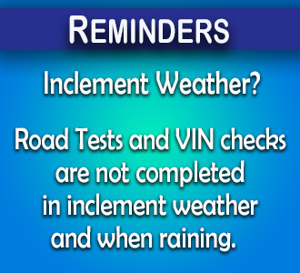 Inclement weather reminder